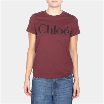 Chlóe Short Sleeves Tee-Shirt Dark Plum
